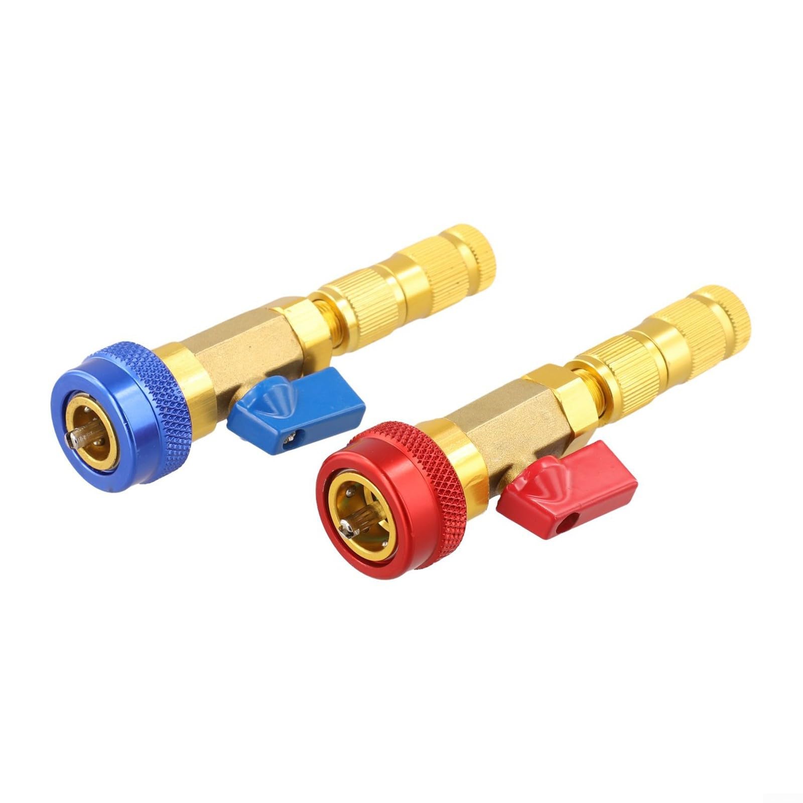 2 x Kit di rimozione nucleo valvola R134A R12 regolabile, accoppiatore rapido ad alta pressione bassa per riparazione AC domestico auto strumento di riparazione in metallo