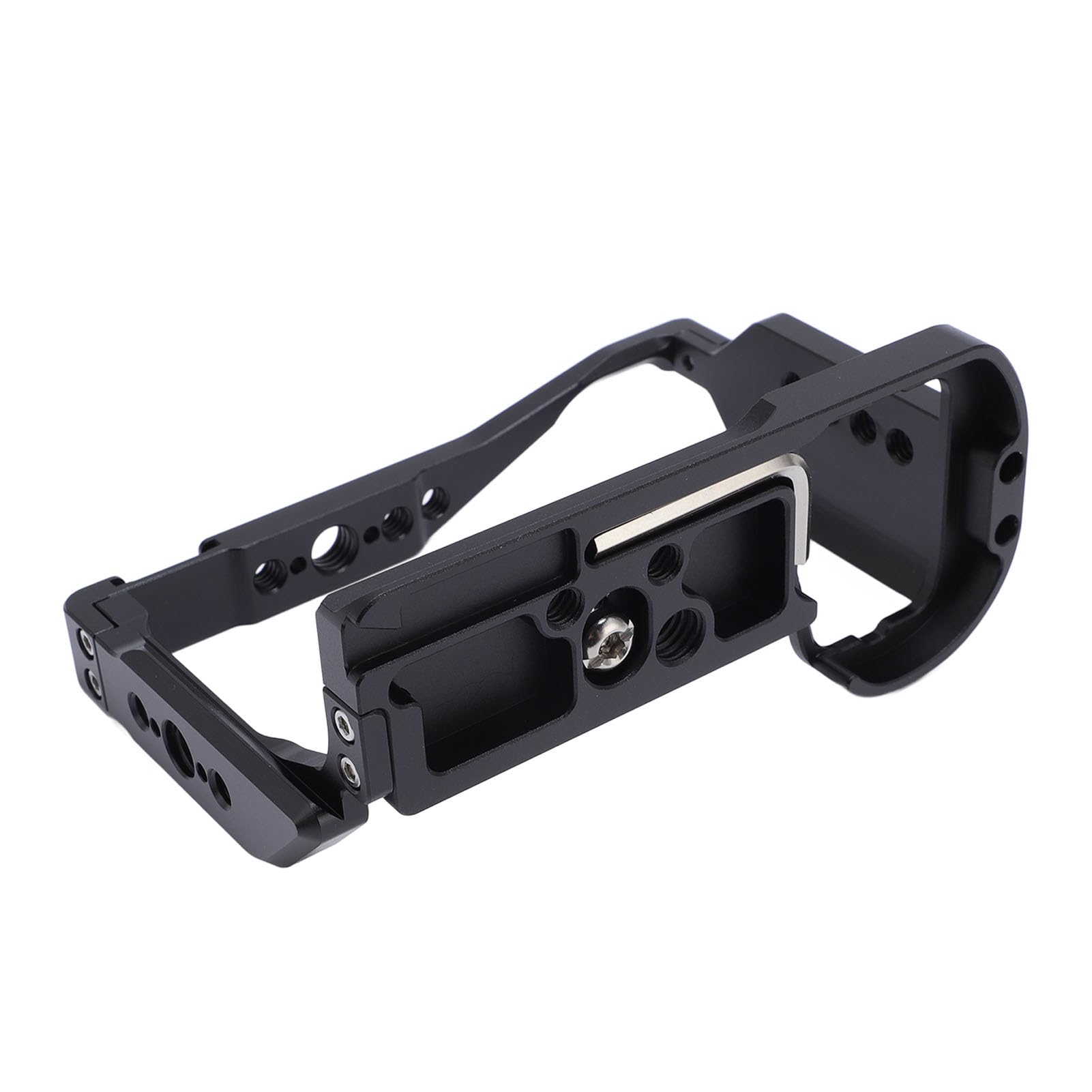 XUMIUZIY Gabbia in Lega di Alluminio per Fotocamera ZV E10II, Compatibile | Gabbia per videocamera con piastra QR tipo Arca, fori per viti da 1/4\" e 3/8\", per stabilizzatore RS2 RS3 RS4