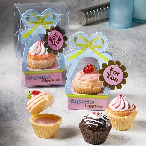 Sweet little cupcake design lip gloss favors (Set of 32)