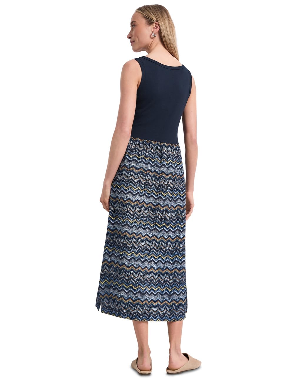 Street One Damen 1409279 Midi-Kleid mit Strukturrock (1er Pack)