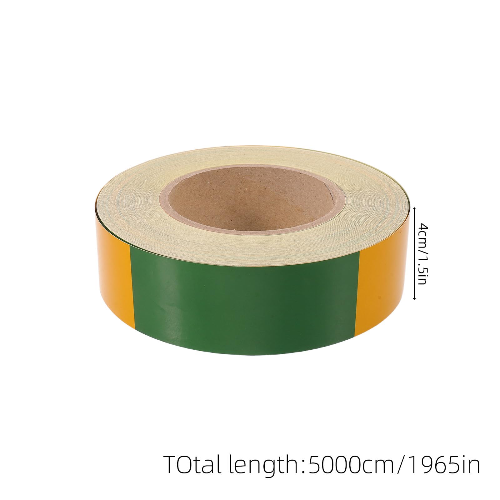 PRETYZOOM Cinta Adhesiva de Advertencia Amarilla y Verde para Señalización en Suelo, Pvc Autoadhesiva Resistente al Agua, Adecuado para Inspecciones Nocturnas y Paredes