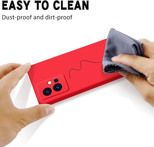 Miniatura 7 de Funda para Vivo Y55s (2023)Vivo Y33S 5G, funda protectora de silicona líquida para Vivo Y55s (2023)Vivo Y33S 5G con cordón de silicona, delgada,