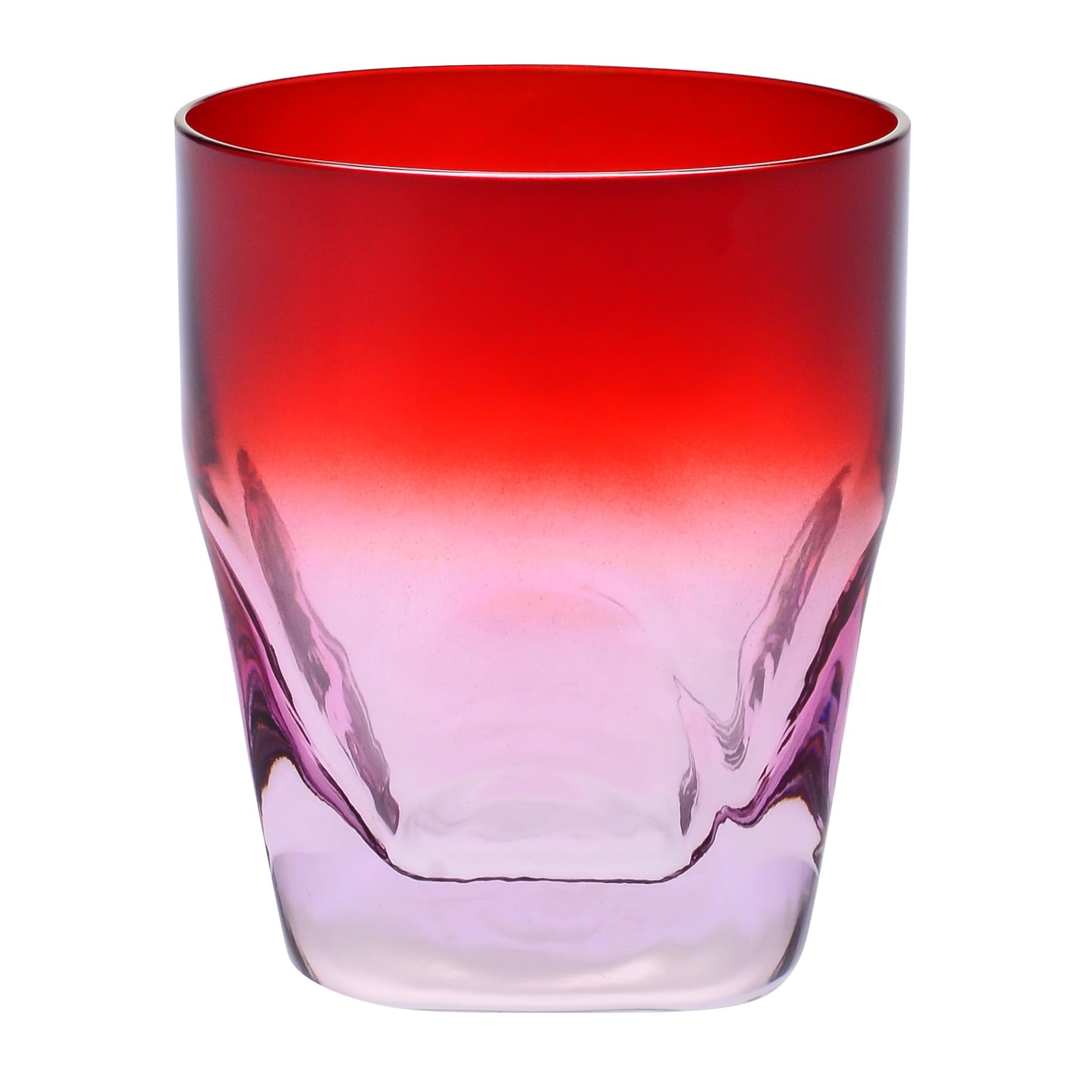 Krosno – Vasos de whisky, Cócteles y Bebidas 260 ml – Set de 4 unidades en 4 colores únicos – Colección Aurora – Cristal sin Plomo – Pintados a Mano