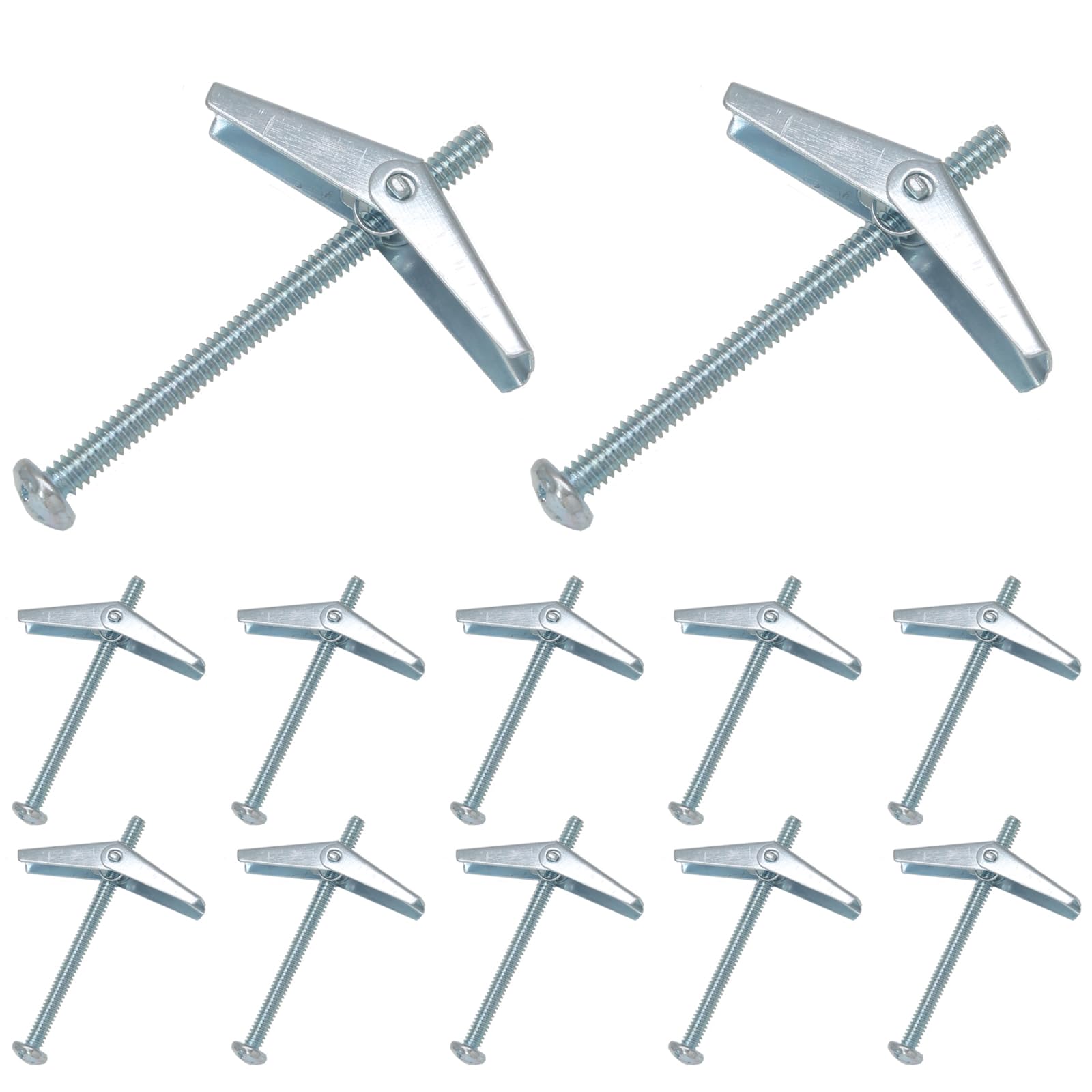 Snapklik.com : 12 Pcs 1/8 X 2 Inch Spring Toggle Bolt, Heavy Duty ...