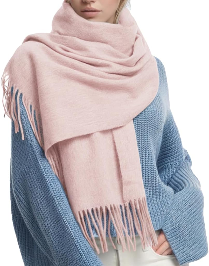 80''*27'' Wool Scarf for Women Cashmere Touch Ladies Scarves Gift Box Shawls and Wraps Winter Thick Oversized Scarf