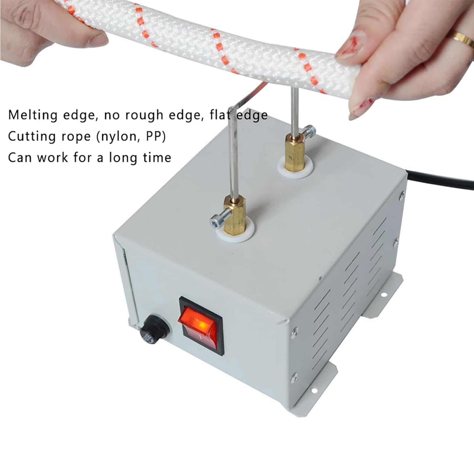 Cortador De Cuerda Eléctrico, Máquina De Planchado De Borde De Escritorio, Ancho De Corte Máximo De 5 Cm, Temperatura Máxima 550 ℃, Calefacción Segura Y Estable Y Rápida, para Cuerda