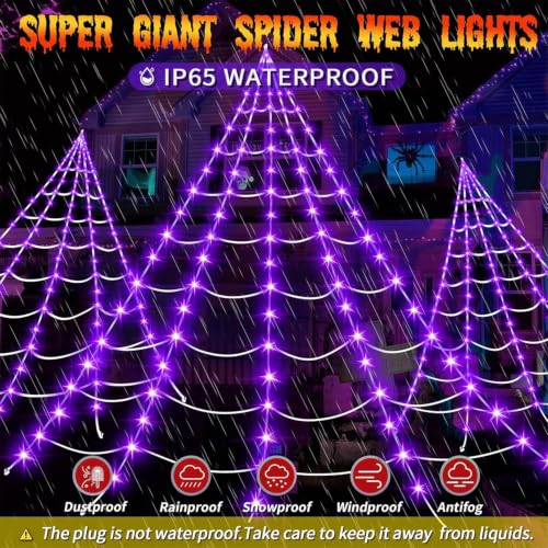 Outdoor Halloween Spider Web Lights DROPS TO - image 7