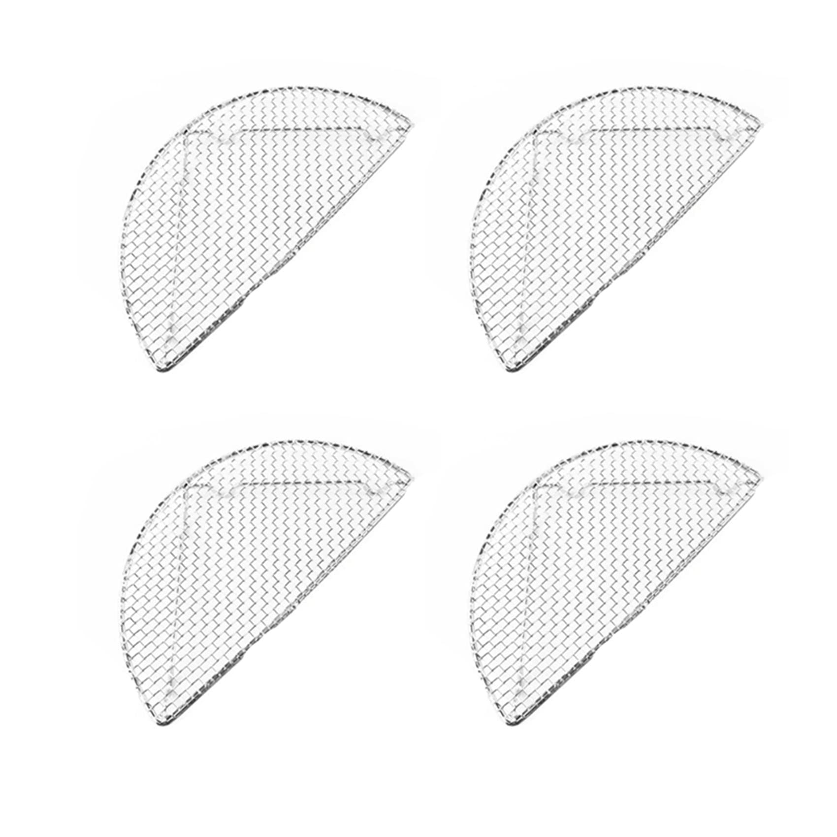 Hndhbfgrt 4X Fried Tempura Net Stainless Steel Grill Hamburger Fried Chicken Grease Net Japanese Cuisine Pork Rack Home A