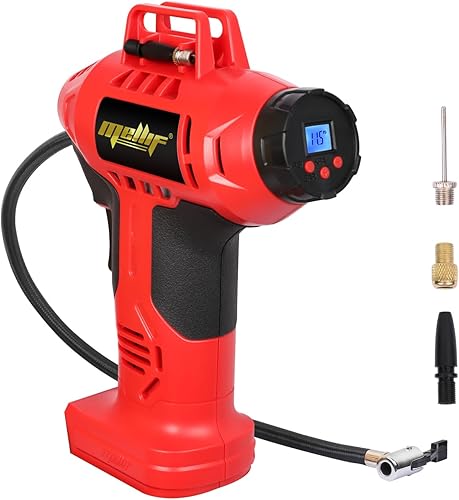 Miniatura 1 de Compresor de aire inalámbrico para inflador de neumáticos Milwaukee de 18 V, bomba de aire portátil de mano de 160 PSI con medidor de presión