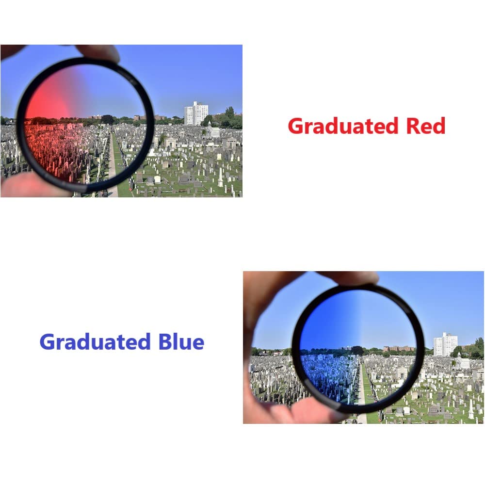 Lot de filtres couleur gradués pour appareil photo Olympus M.Zuiko Digital ED 75-300 mm f/4.8-6.7 II, pour objectif Olympus M.Zuiko Digital ED 75 mm f/1.8