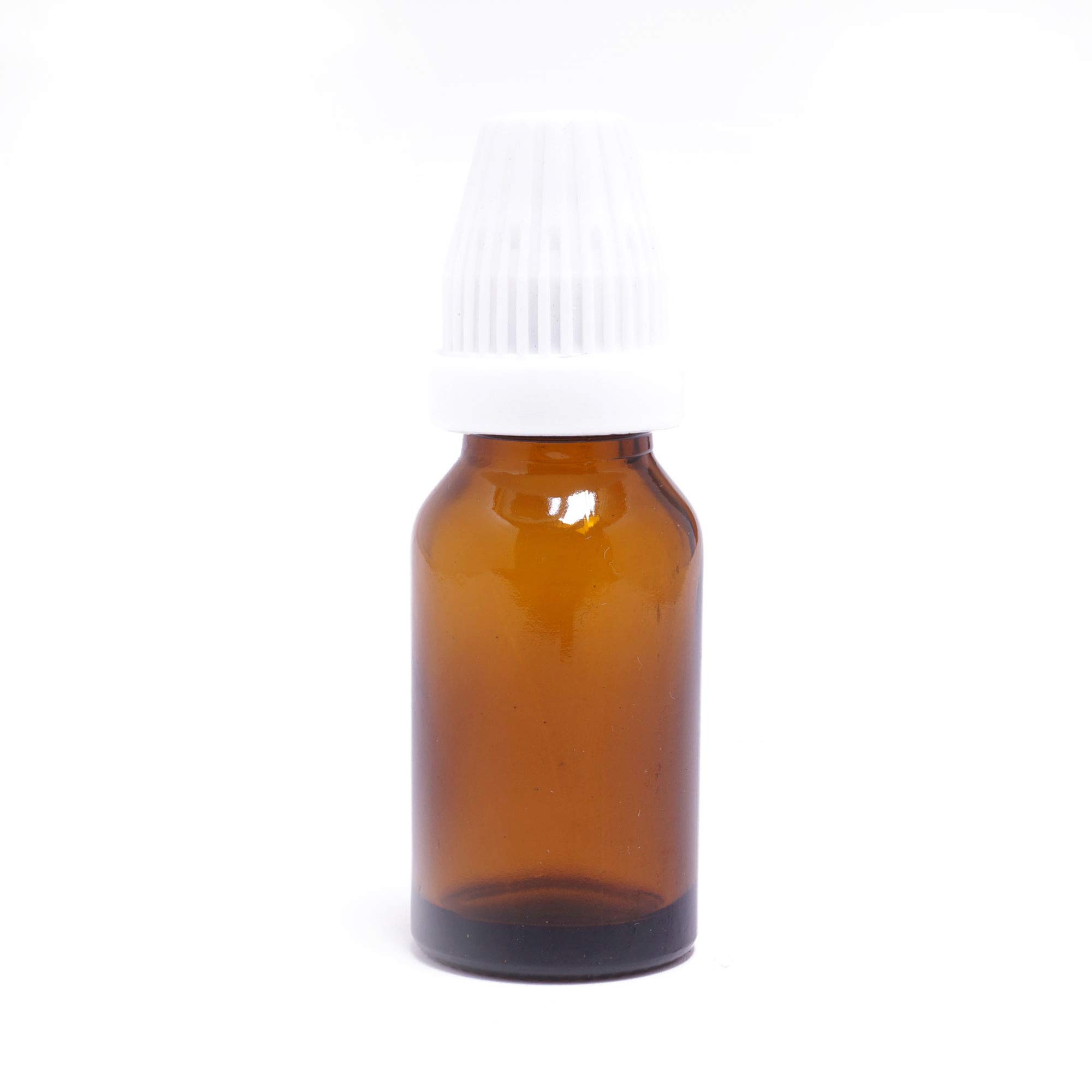 Homeotrade 15 ml Amber Colour Round Empty Glass Bottle Euro Dropper White Conical Tamper Proof Cap, Refillable, Reusable, Leak Proof Bottle - 15 Ml, Pack Of 12-image-30