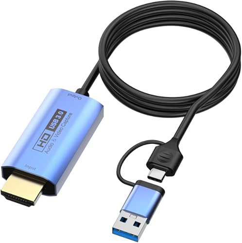 Suckoo Reemplazo 2 en 1 HDMI a USB3.0 TYPEC Tarjeta de captura de audio y video MS2130 Grabadora en vivo HDMI2.0 Tarjeta de captura Conexión USB