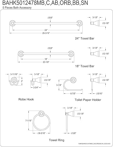 Miniatura 4 de Kingston Mesa Verde - Toallero para toallero (latón, 18.0in, níquel satinado)