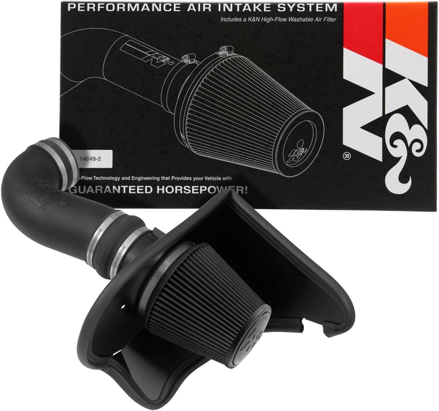 K&N Cold Air Intake System: Dry-Flow Air Filter, Increase Performance & Acceleration: Compatible with 2016-2024 CHEVROLET: Camaro SS, 30-3092