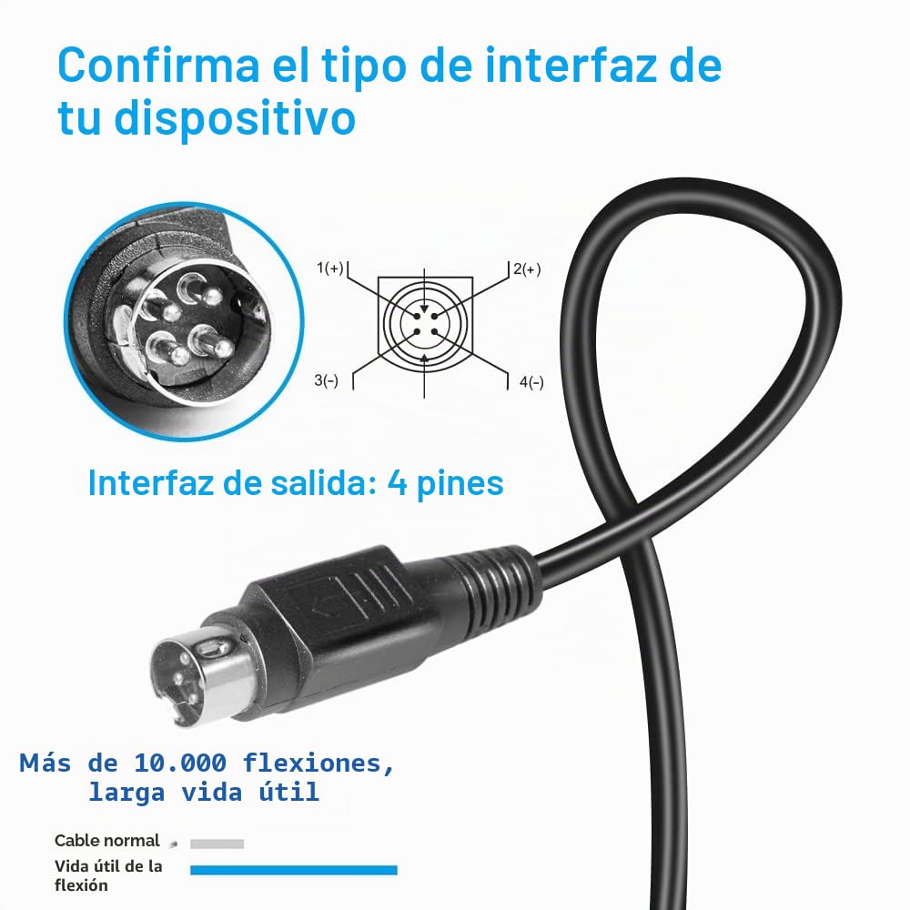 TAIFU Cargador de 4 Pines para Synology Disk Station 4-Bay Ds916+ DS920+ DS410j DS411 DS411J DS412 DS412 DS413 DS414 DS415 DS710 DS712 DiskStation Dispositivo Servidor NAS 12V Adaptador Cable