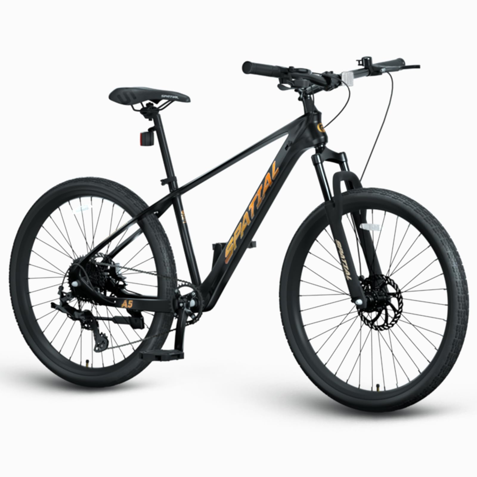 SPATIAL MTB Bicicleta de Montaña para Adultos y Jóvenes - 29/27,5/26/24 Pulgadas, 8/21 Velocidades, Frenos de Disco Mecánicos Dobles, Cuadro de Aluminio, Suspensión Delantera, Asiento Ajustable