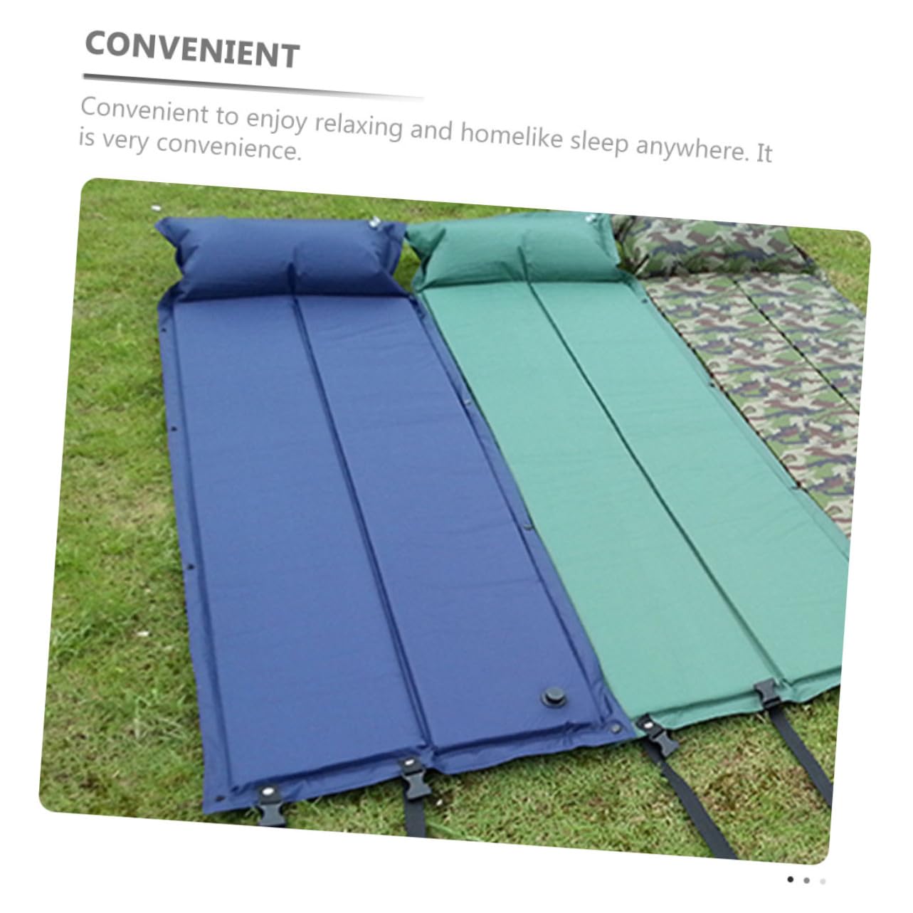 Materassino Gonfiabile da Campeggio Resistente e Pieghevole con Cuscino Integrato Accessorio per Dormire per Escursioni e attività Outdoor
