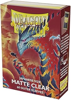 10 Packs Dragon Shield 60 ct Japanese Matte Outer Sleeves Clear 60 ct Card Display Case