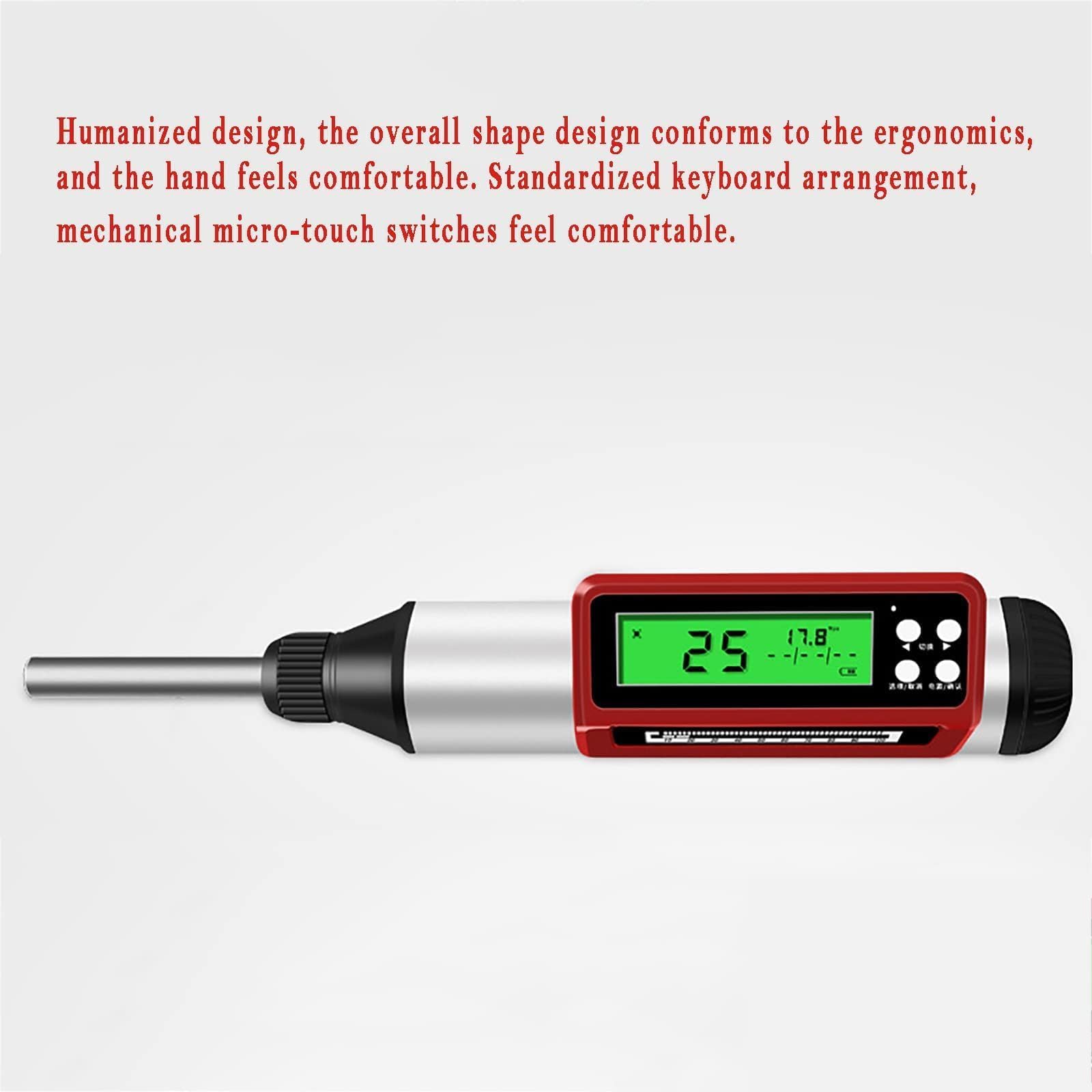 Martillo de rebote de hormigón digital 2.207J, resiliómetro mecánico probador de resistencia de 10-60 MPa con más de 1000 almacenamiento de datos, USB HID para laboratorio de obra