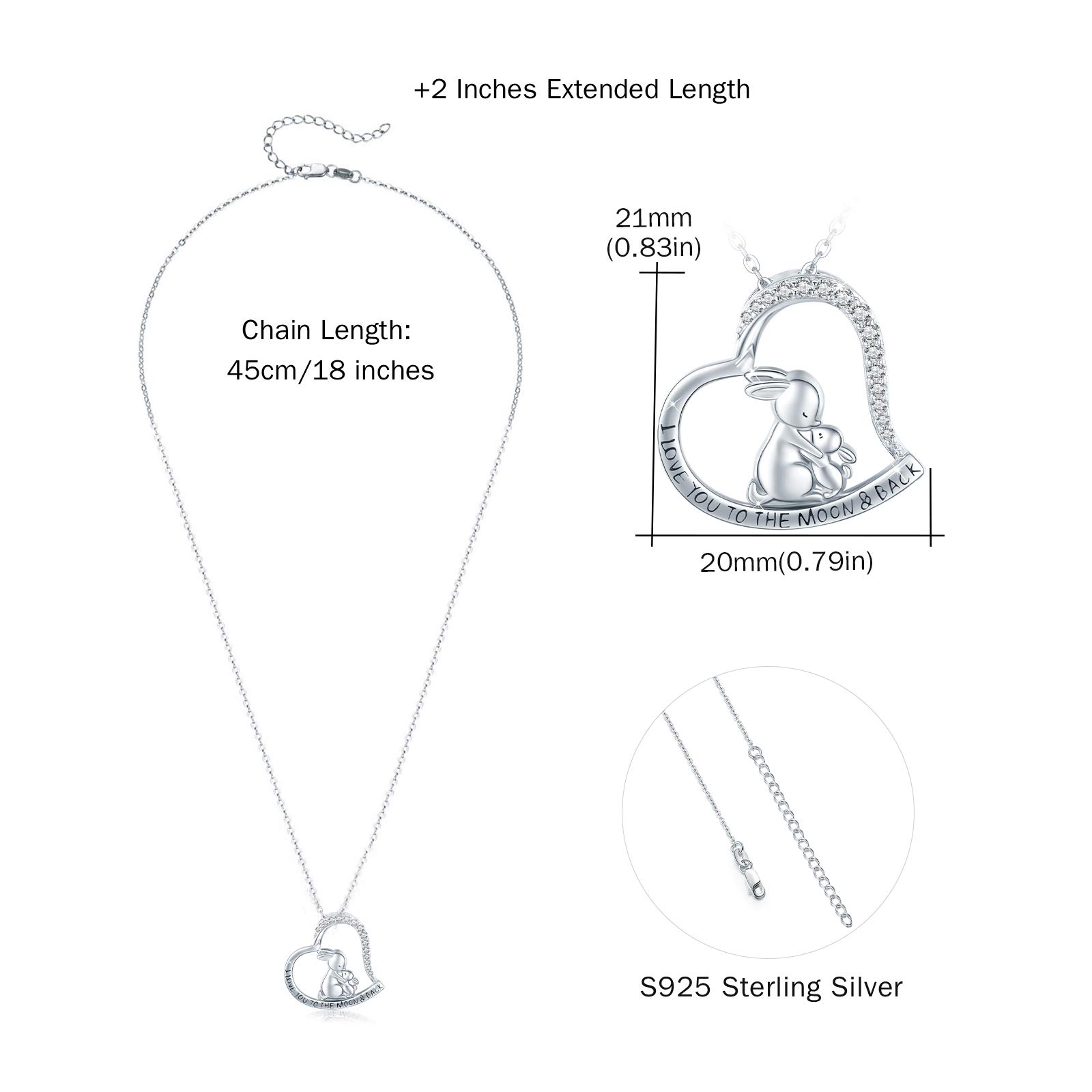Tierkette für Damen, 925er Sterlingsilber, Tieranhänger-Halskette, Schmuckgeschenk für Frauen.