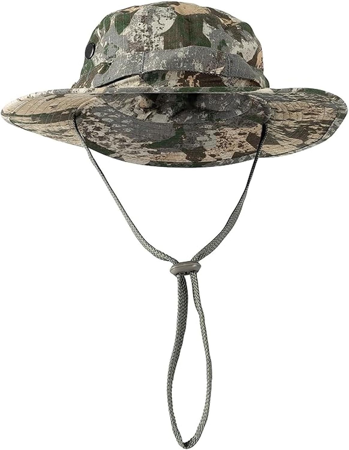 Mil-Tec Unisex Cotton Ripstop Boonie Hat - Durable Lightweight Tactical Outdoor Vented Wide Brim Hat w/Adjustable Chin Strap