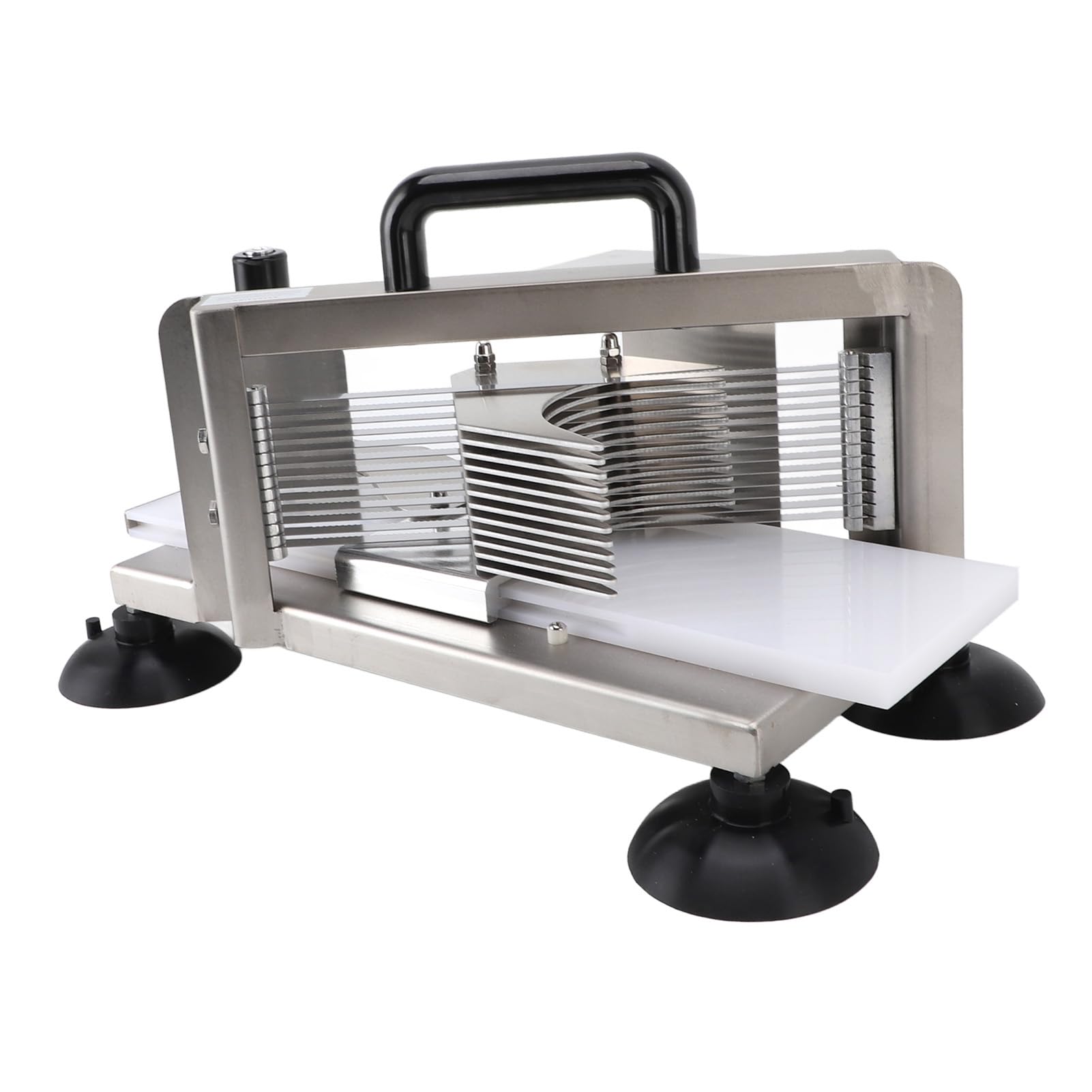 Manueller Tomatenschneider, Kompakte Tomatenschneidemaschine mit Abnehmbarer Klinge aus Edelstahl für Gemüse und Obst (1/4")