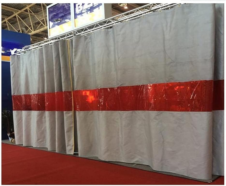 Cortina de soldadura ignífuga con panel de visualización, pantalla de soldadura de fibra de vidrio for taller, 1 unidad(7X2.5M)