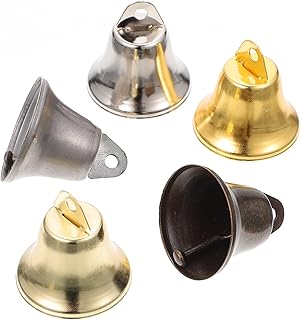 Yardenfun 10 Pçs Sinos De Natal Bumbells Cowbells Guloseimas Para Treinamento De Cachorro Clicker Ferramentas De Treinamento Para Cães Sinos De Festa Sinos De Gado De Metal Sinos De Gado De