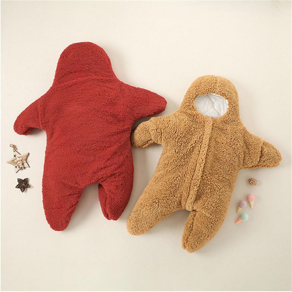 Baby Starfish Onesie, Thick Fleece Wearable Starfish Baby Onesie, Newborn Starfish Swaddle Bag - Image 6