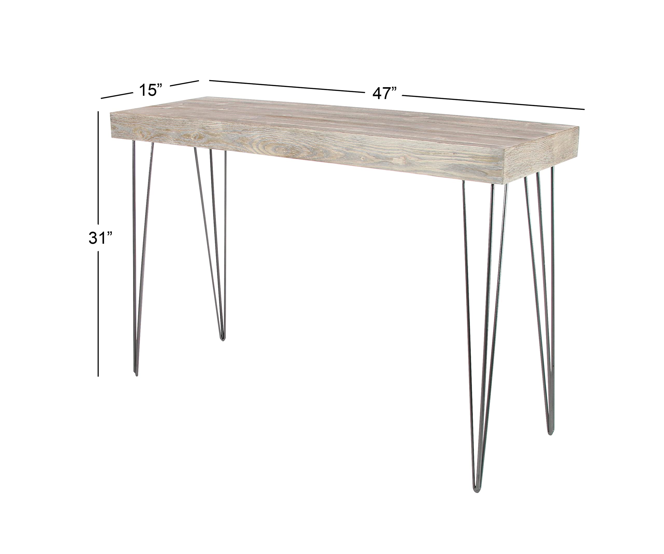 Amazon｜メタル木製コンソールテーブル47 