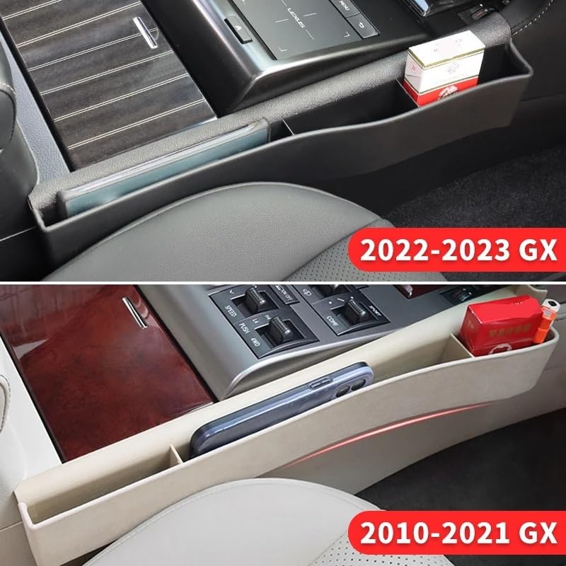 Podłokietniki samochodowe Schowek skrzyni biegów w fotelu do Lexusa GX460 GX 460 2010-2023 Tuning Akcesoria wewnętrzne Dekoracja(Right Black 22-23)