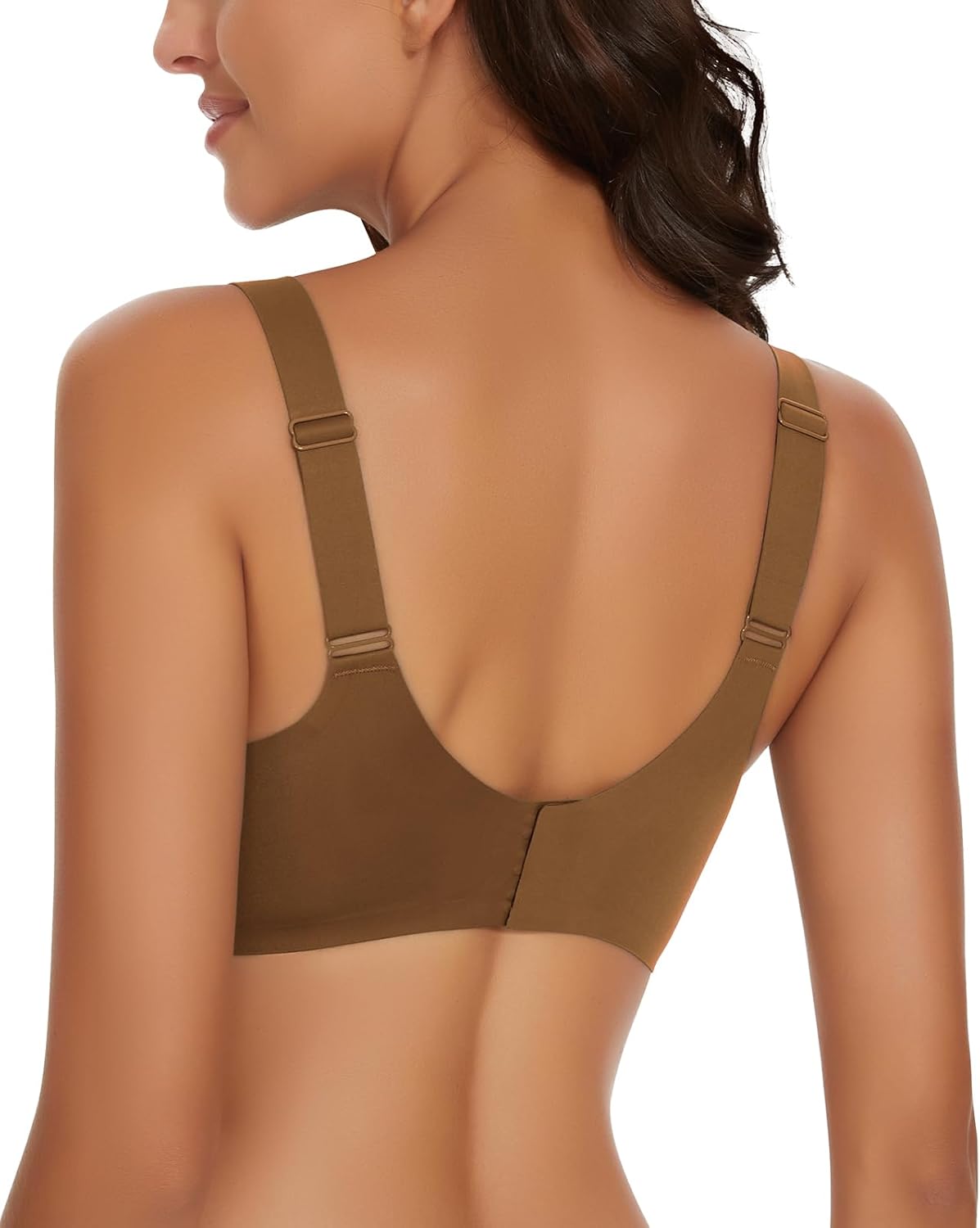 WOWENY Seamless Wirefree Bras for Women No Underwire Padded Push Up Bra Comfortable Soft Bralettes with Support Everyday Bra - Image 2