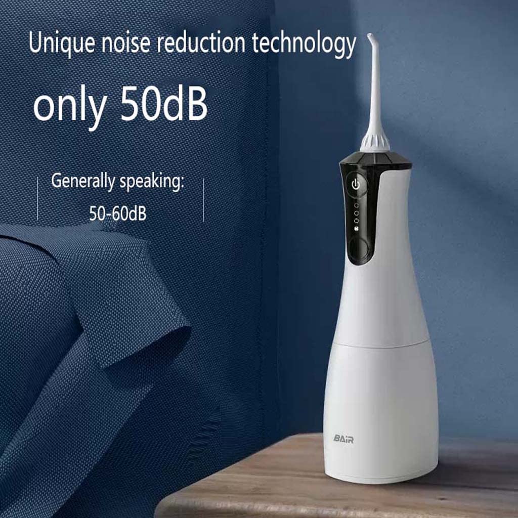 TJH Idropulsore Detergente per Denti Senza Fili, IPX8 Impermeabile Girevole a 360° Irrigatore Orale Dentale Cordless Portatile 300 ml per Pulizia Profonda con 4 modalità 4 Ugelli