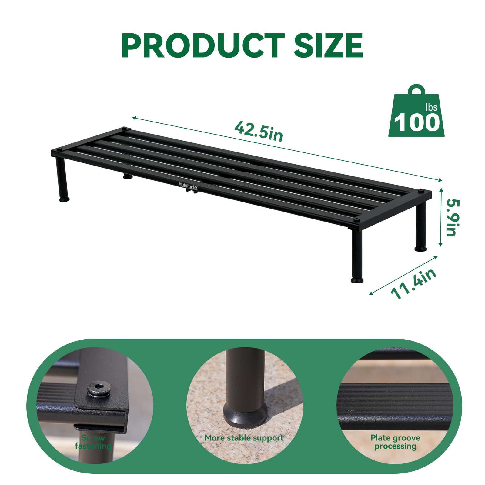 Metalowy stojak na rośliny, nierdzewny aluminiowy stojak ekspozycyjny, stojaki na rośliny, stojaki dekoracyjne do salonu, ogrodu, na balkon, patio, czarny, 100 cm niski)