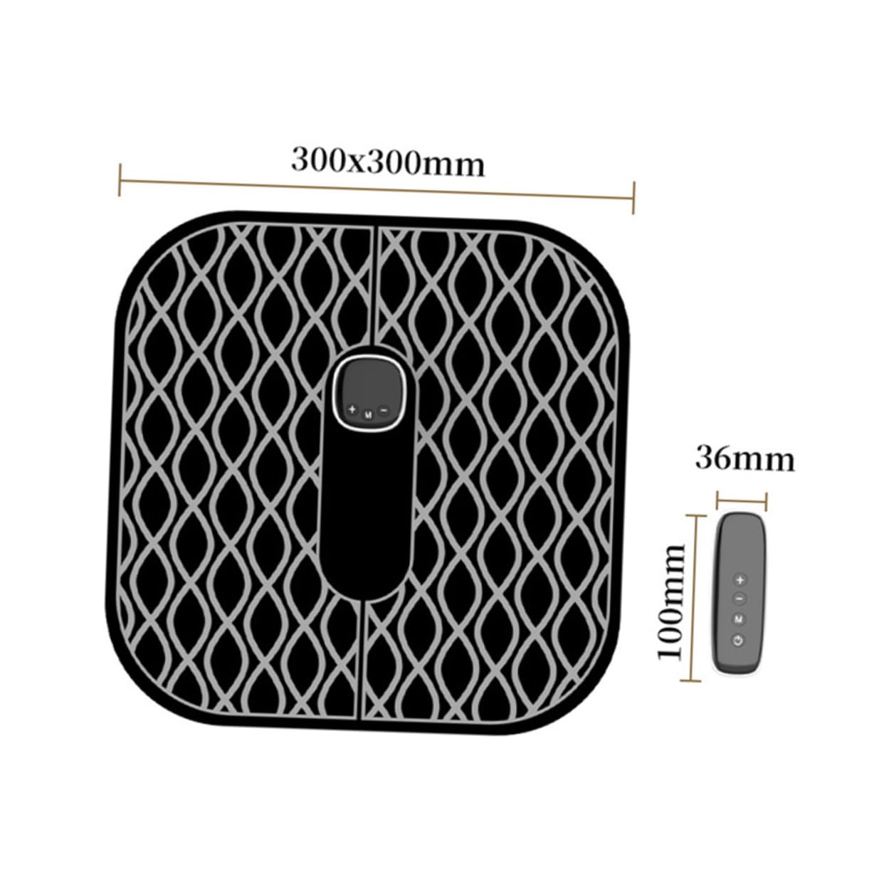 Esterilla Masajeadora de Pies Portátil Negra, Masajeador Eléctrico | Abs, Masaje 360° Multidireccional, Alivio de Molestias Moderadas, Uso Ligero para Mujeres y Hombres