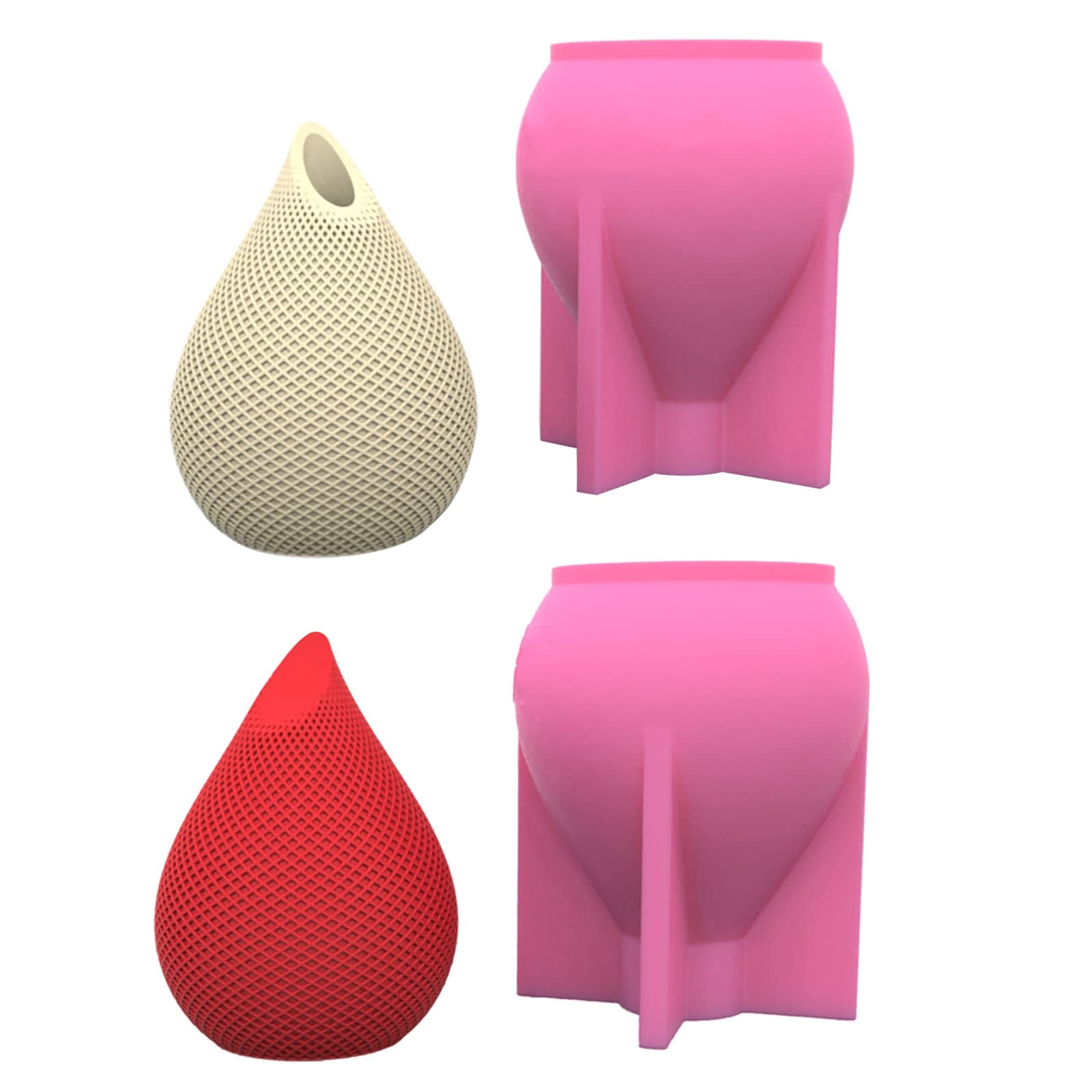 Stampo per candela a goccia d'acqua per la produzione di candele, vaso di fiori, stampo in silicone, candele aromaterapia, stampo per fai da te, artigianato, decorazione per la casa