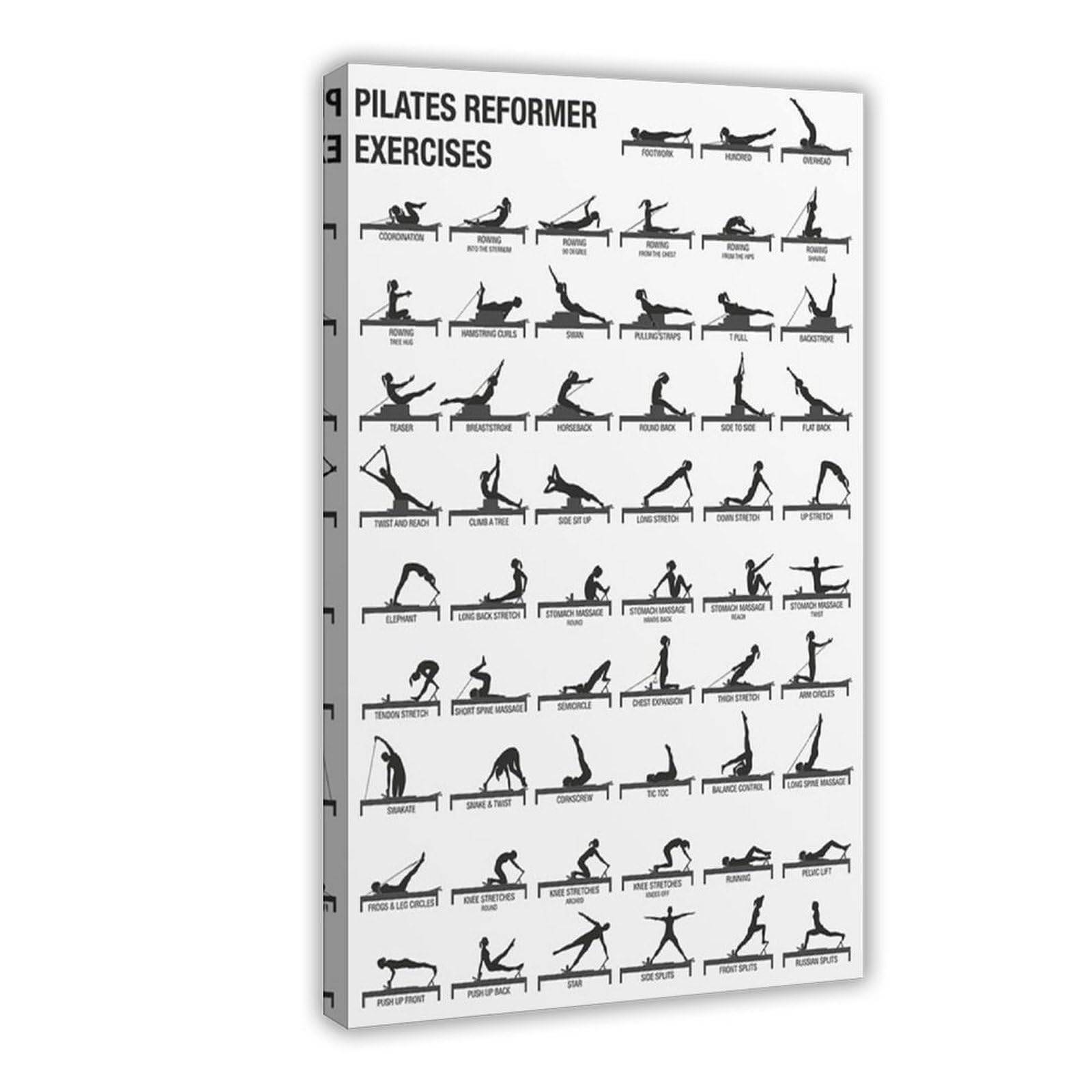 BKNSLJH PILATES REFORMER POSTER Canvas Poster Bedroom Decor Landscape Decor Gift 08x12inch(20x30cm)