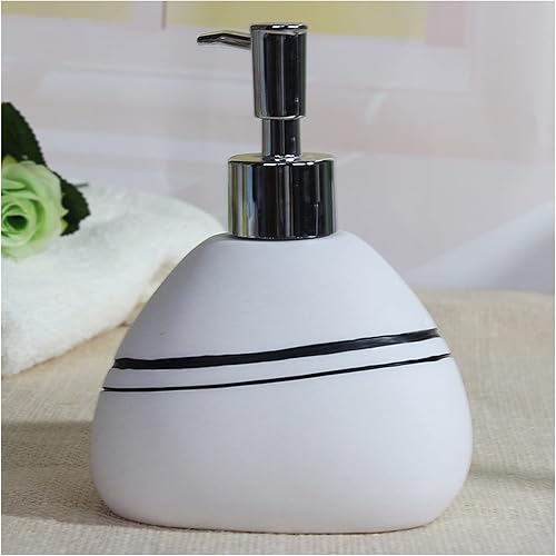 Miniatura 1 de Dispensador de jabón de baño, dispensador de jabón de cerámica, estilo playa, diseño creativo, botella de jabón extruida de cerámica, botella retro