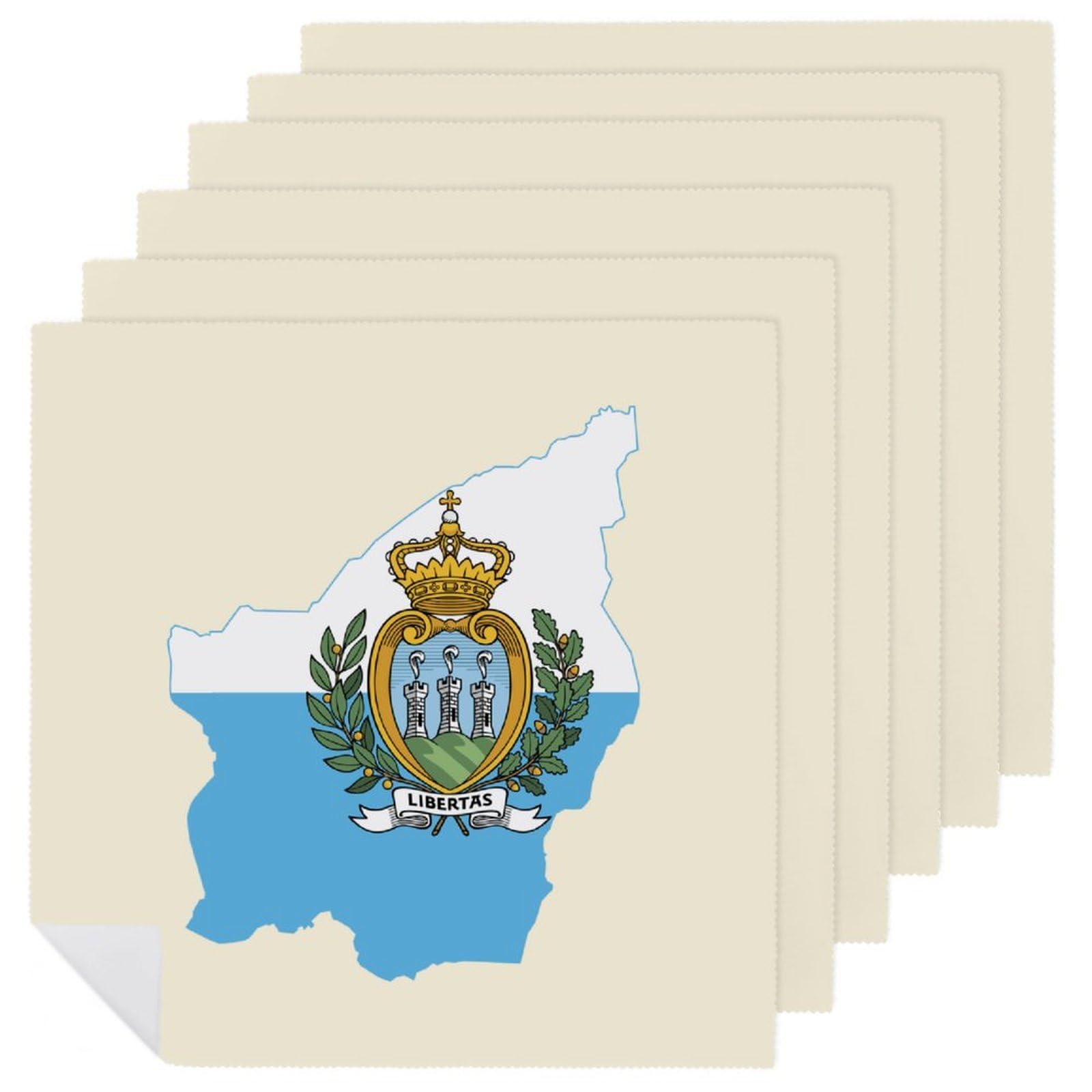 Servilletas de tela reutilizables SAN con diseño de mapa para mesa de comedor