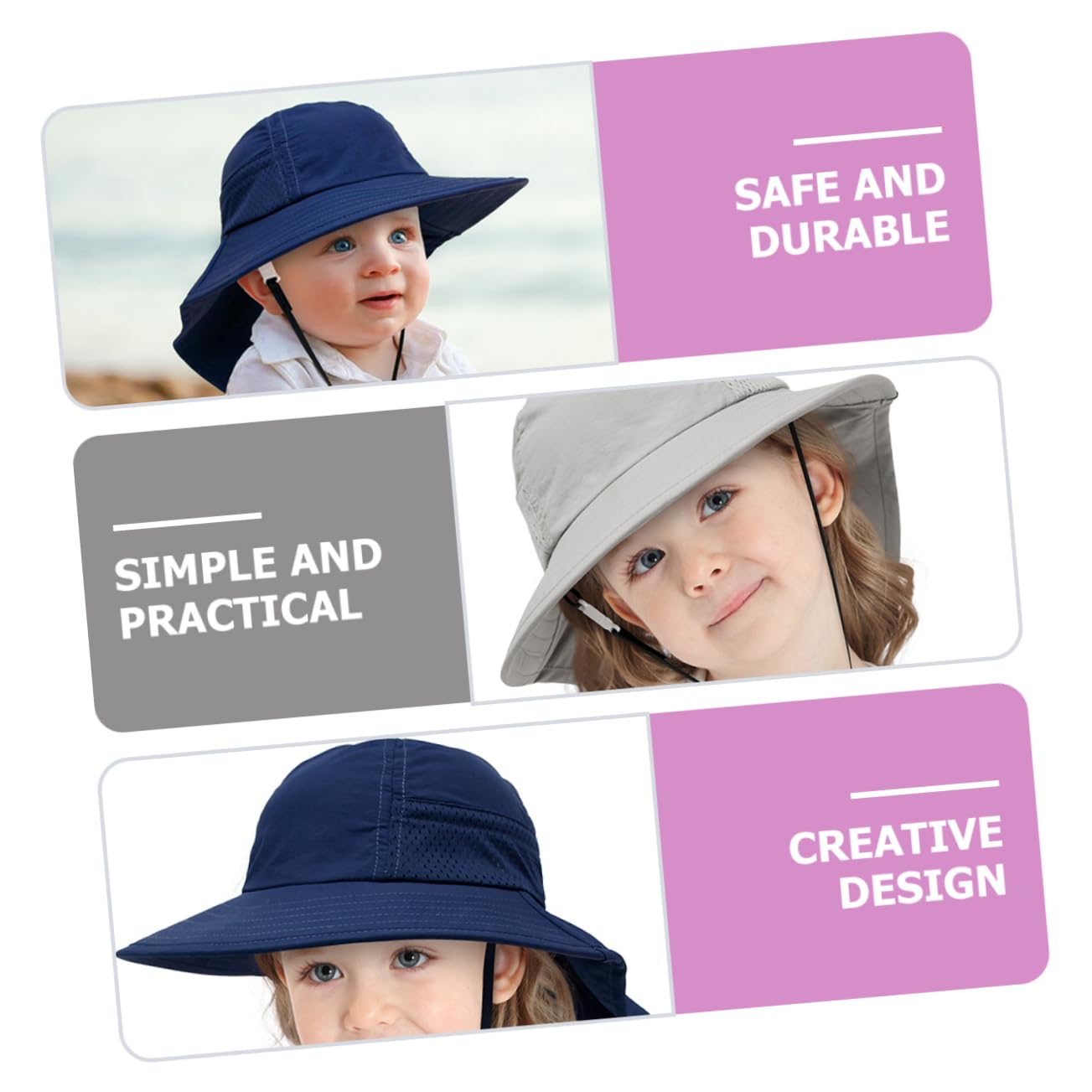 LIFKOME Cappello da Spiaggia Cappello da Sole per o da Sole Pieghevole Secchio da Spiaggia o Capello per Berretti da ia per Cotone