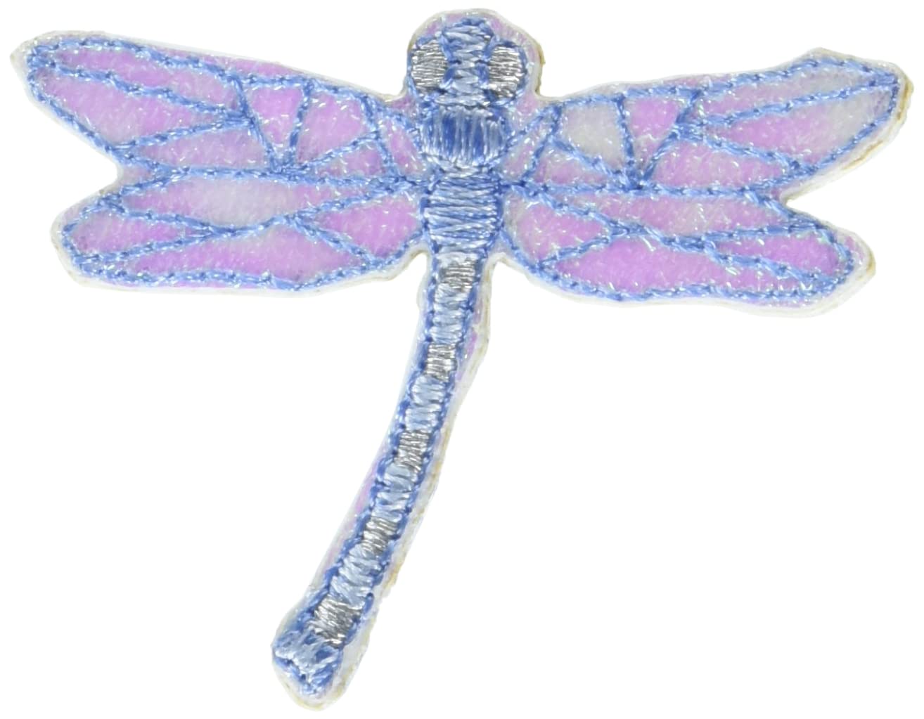 Simplicity Dragonfly Iron On Applique Patch for Clothes, Backpacks, and Accessories, 2.25" W x 1.75" L, Multicolor