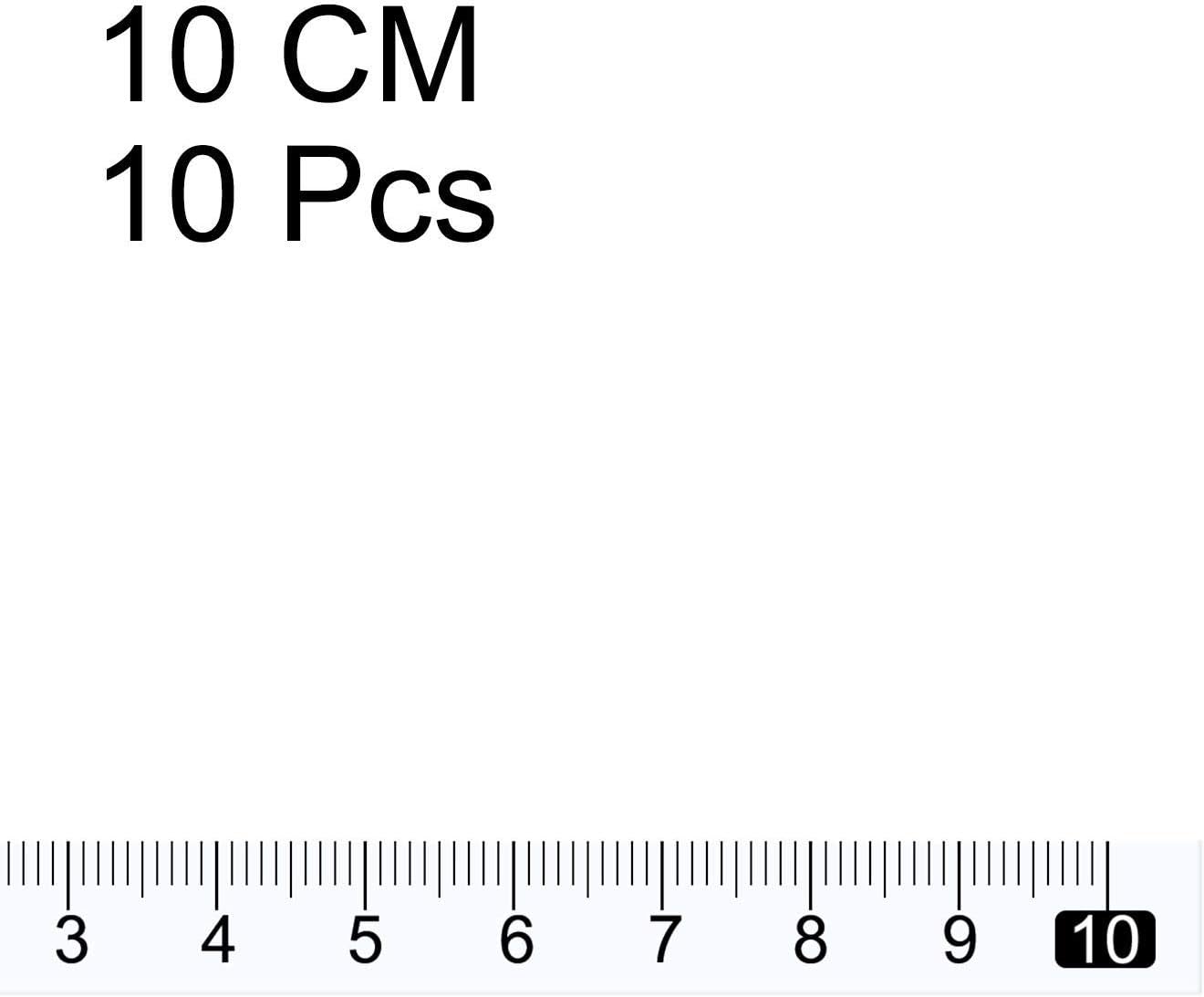 uxcell 10 Pcs Adhesive Backed Tape Measure 10cm Left to Right Read Measuring Tapes Stick on Workbench Ruler (White)