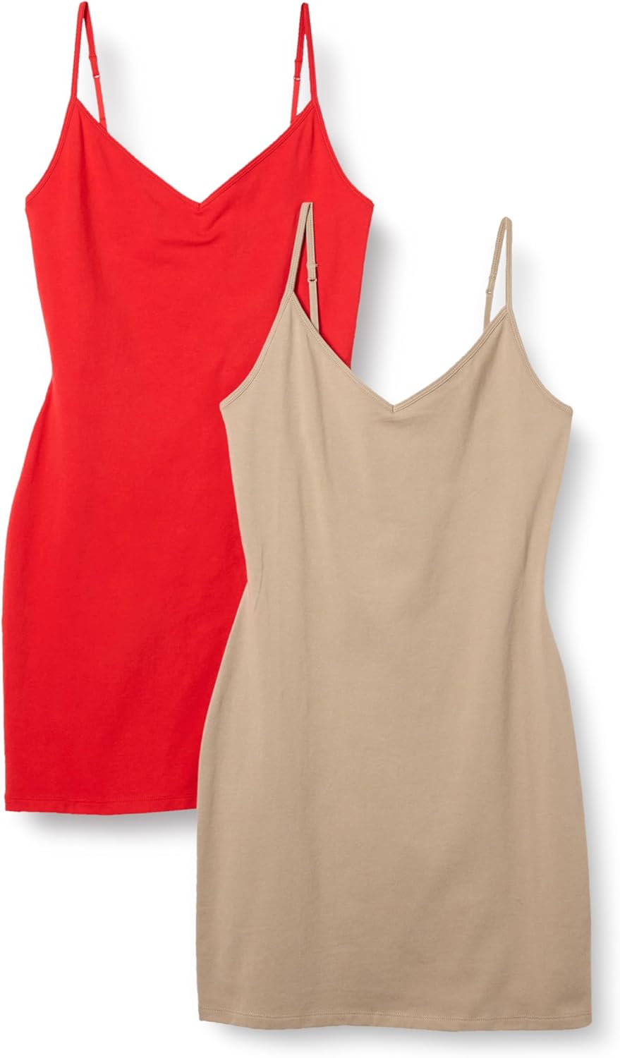 Amazon Essentials Women's Slim Fit Cotton Layering Slip Dress