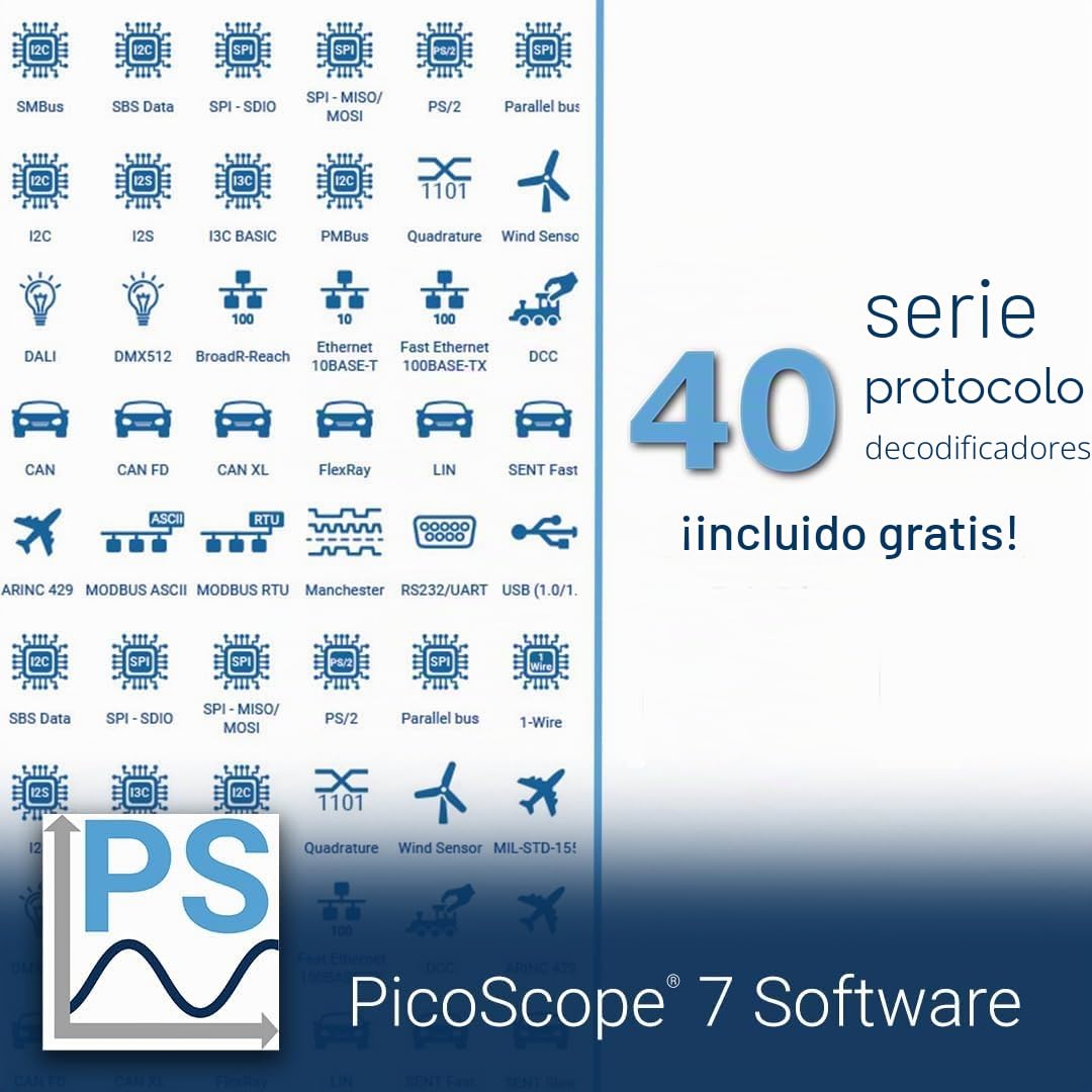 Pico Technology PicoScope 4425A osciloscopio de diagnóstico para vehículos automoción 4 Canales USB PC Scope sin accesorios