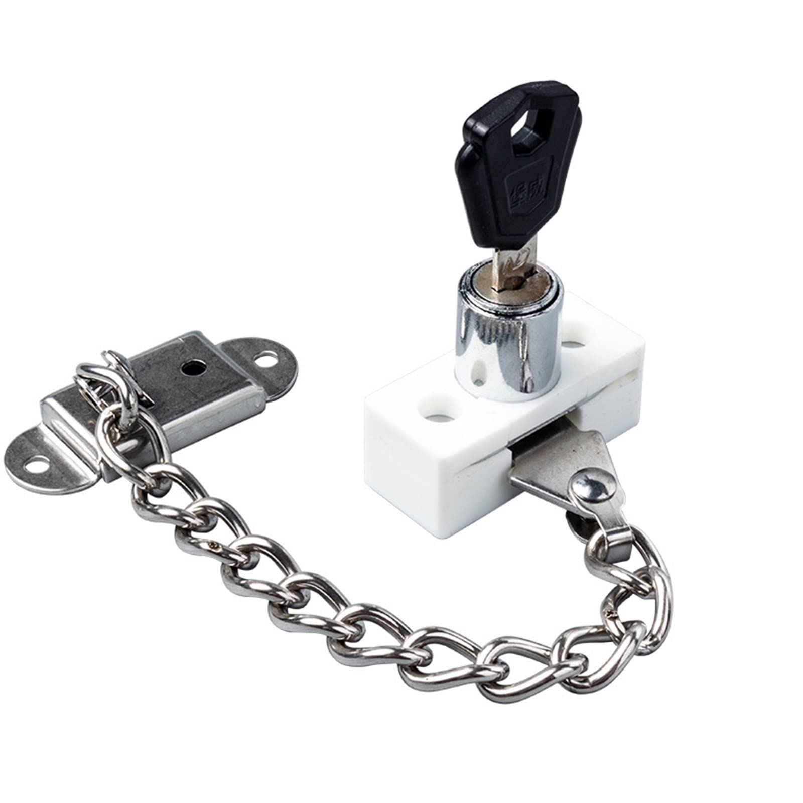 SFJSFIMQ Casement Window Lock Chain with Key Protection Limiter for Household use Door