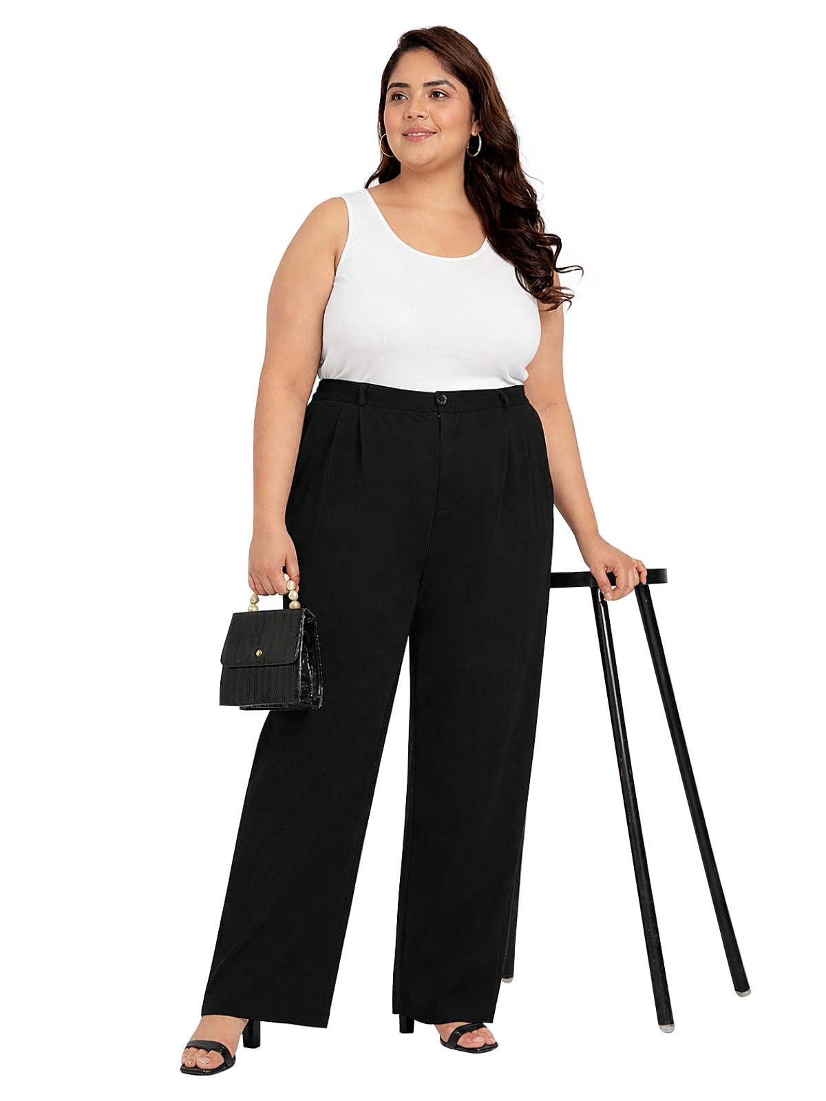wild u Women Plus Size Trouser | High Waist | Office Work Wear | Stretchable Formal Pant (Black, 3XL-8XL,38"-48")-picture-37