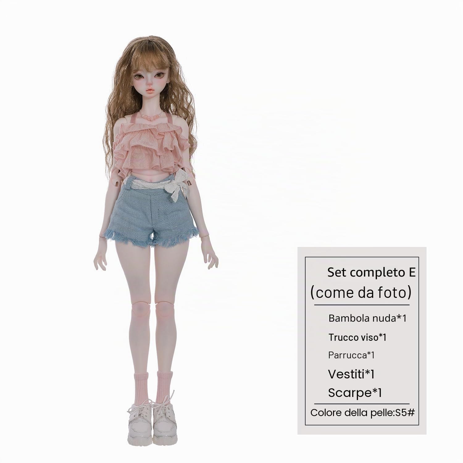 Oueneifs Lenabjd Bjd Bambola 1/4 stile moderno con estate fresco usura resina giocattolo per 15+ anni
