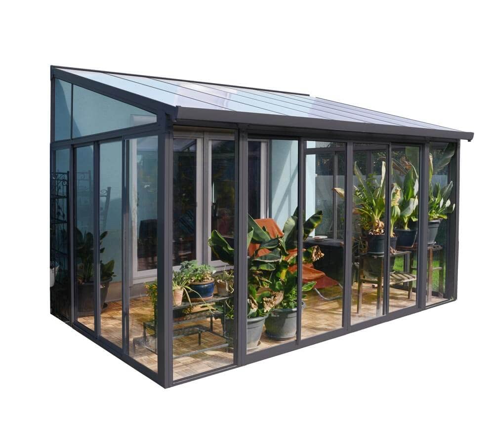 Palram Veranda San Remo - Giardino d'inverno, Grigio, 295 x 425 x 310 cm