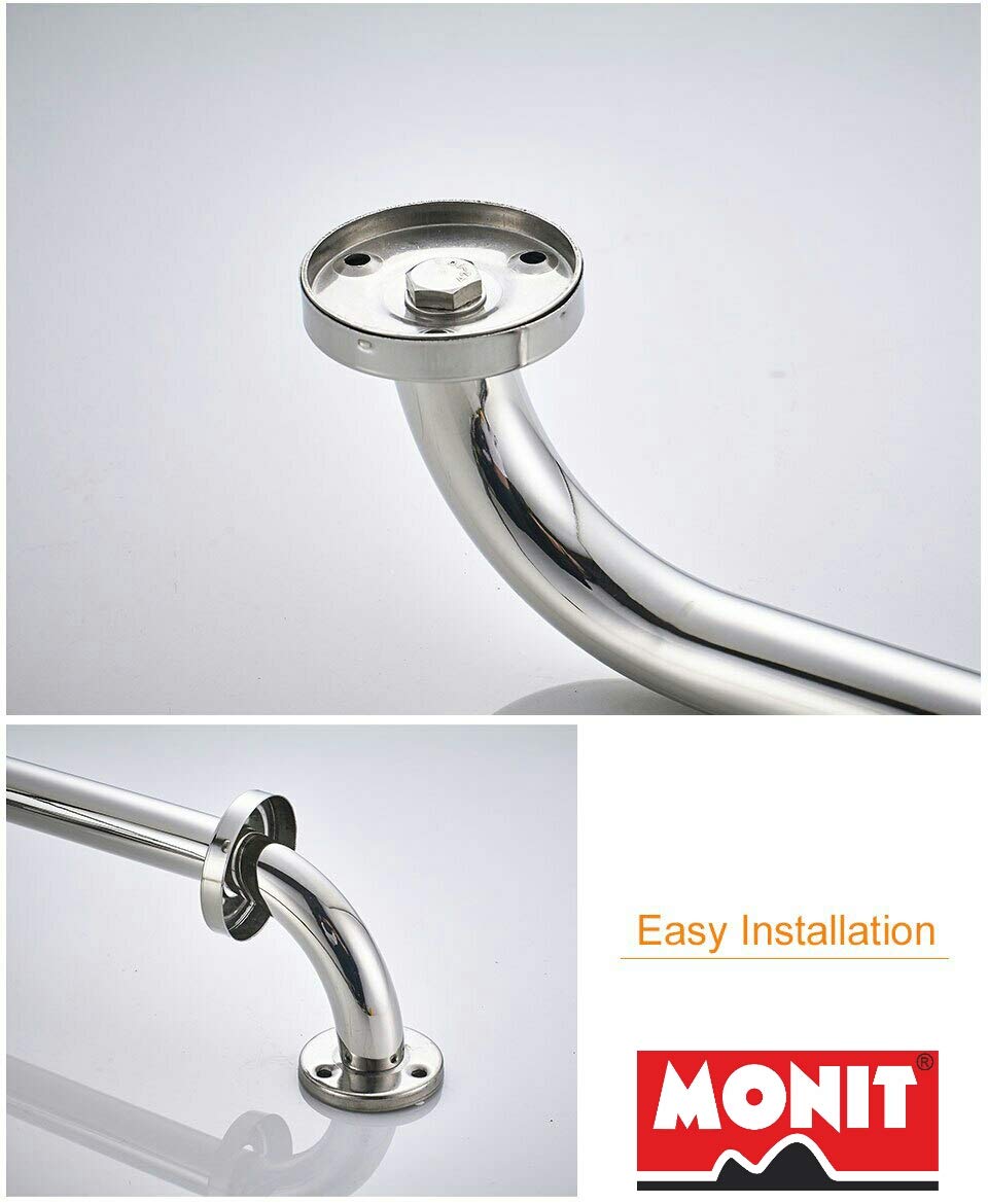 MONIT Stainless Steel Angled Grab Bar Heavy Duty Stainless Steel 2