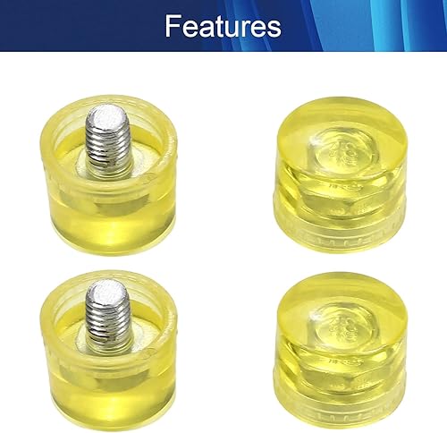 Miniatura 3 de 4 unids 0.98 pulgadas de diámetro martillo de mazo de repuesto de punta de cabeza de golpe 0.984 in de diámetro herramientas de cabeza de golpeo